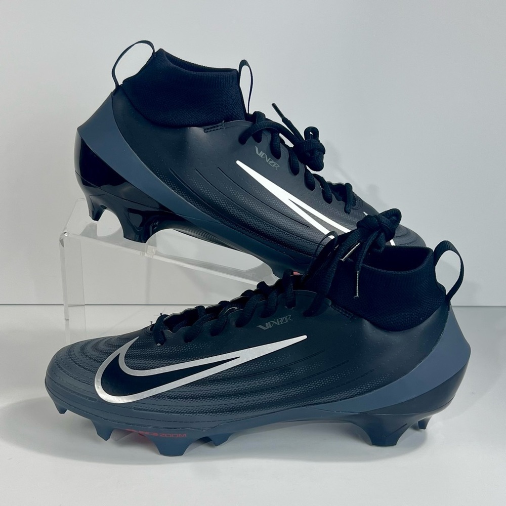 NIKE Vapor Pro 1 Football Cleats Mens 9 Black Dark Grey Red FB3298-002